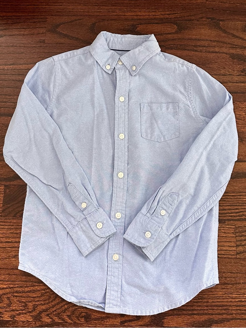 Janie & Jack classic blue oxford button down, size 6